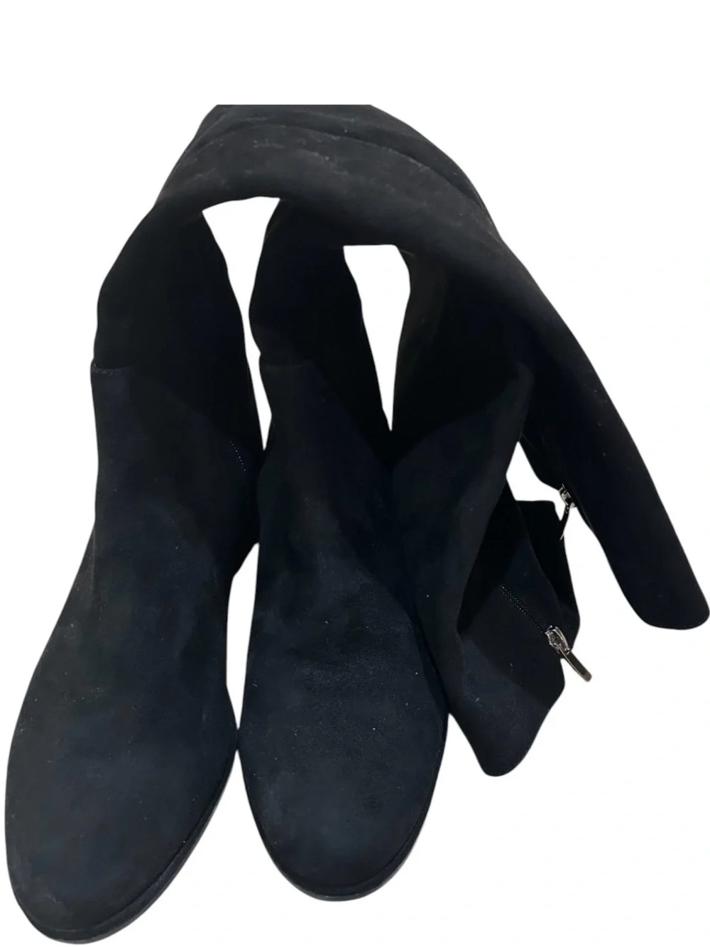 Marc Fisher Women’s Black Tall Over The Knee Boots Size 9.5M Faux Suede Side Zip